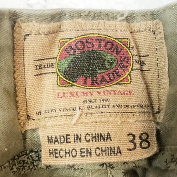 Boston Trader Luxury Vintage Men's Chino Shorts Olive Green Size 38 - Picture 3 of 8